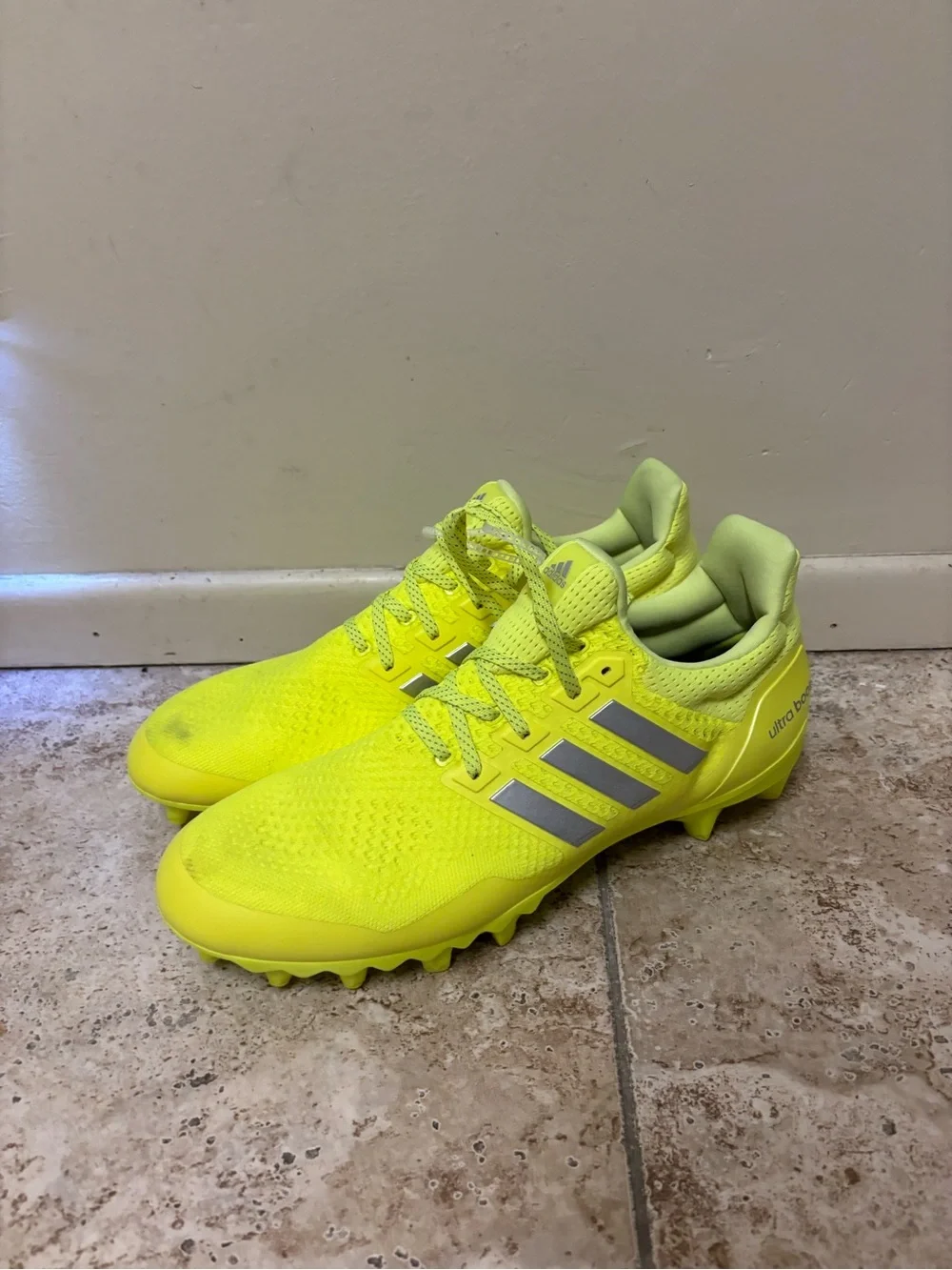 Adidas UltraBoost Football Cleats Solar Yellow JP7413 US Men Size 14 New